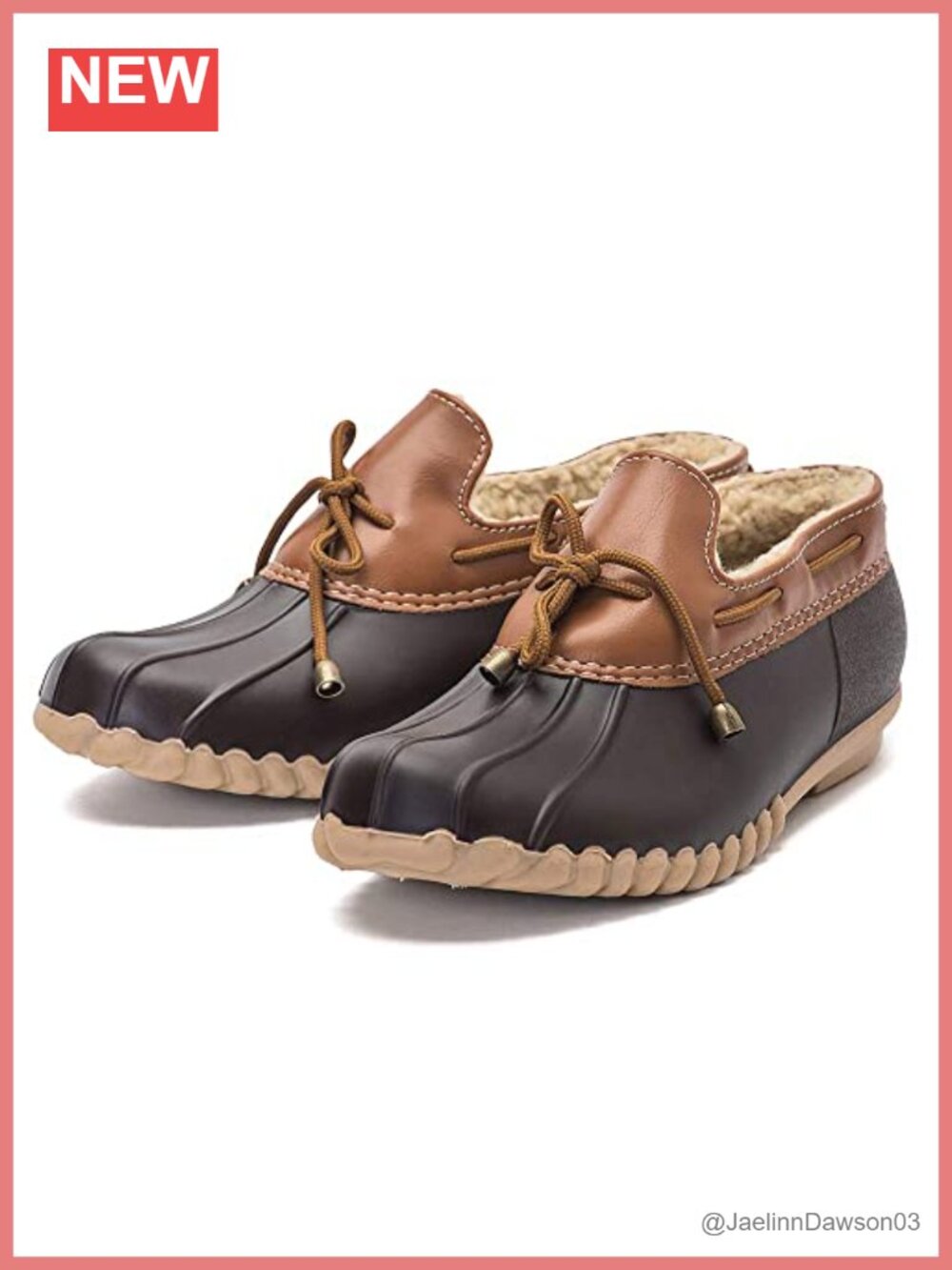 Waterproof Snow Duck Shoes Women's Slip On Flat Loafer Faux Fur Lined Non-Slip